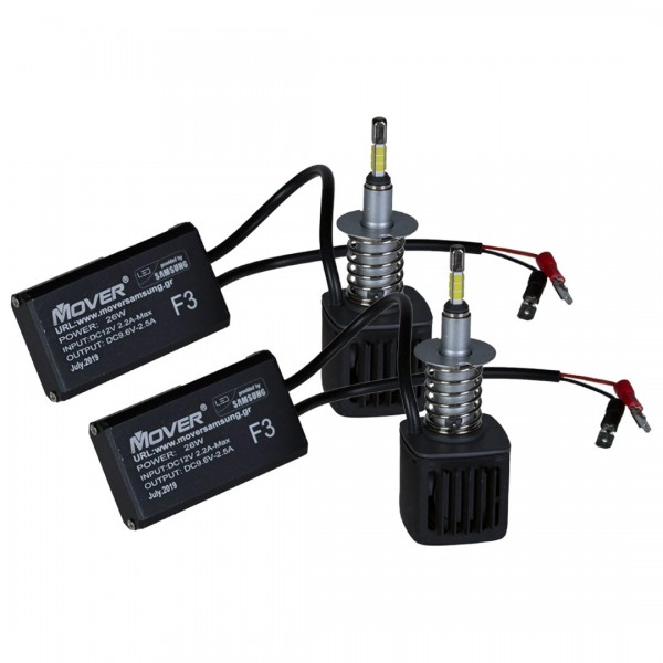H3 12V 2x26W 6500K 5200lm 12 LED KIT ΣΕΙΡΑ F3 SAMSUNG ΜΕ ΨΥΚΤΡΑ ΚΑΙ ΥΓΡΟ ΚΛΕΙΣΤΟΥ ΚΥΚΛΩΜΑΤΟΣ - 2 ΤΕΜ.