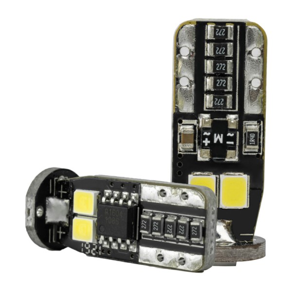 ΛΑΜΠΑ LED T10 CANBUS 6PCS SMD WHITE COLOR (6000K) CARTECH