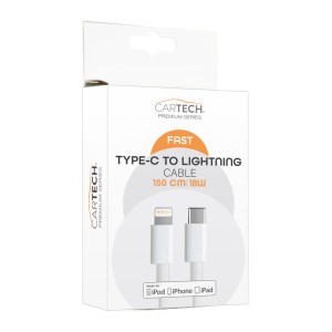 ΚΑΛΩΔΙΟ ΦΟΡΤΙΣΗΣ & ΜΕΤΑΦΟΡΑΣ ΔΕΔΟΜΕΝΩΝ TYPE-C TO LIGHTΝING 18W 1.5 M FAST CHARGE PREMIUM SERIES